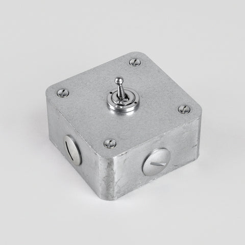 Galvanised 1 Gang Toggle Switch - 2 Way