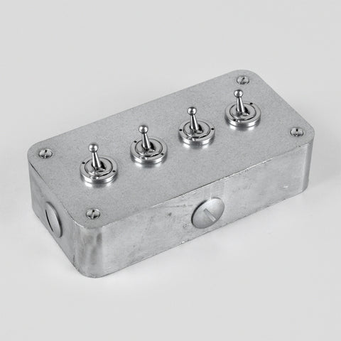Galvanised 4 Gang Toggle Switch - 2 Way