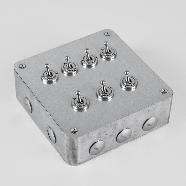 Galvanised 7 Gang Toggle Switch - 2 Way